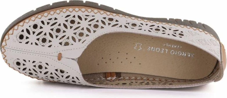 Këpucë lëkure për femra Leone SP006, gri