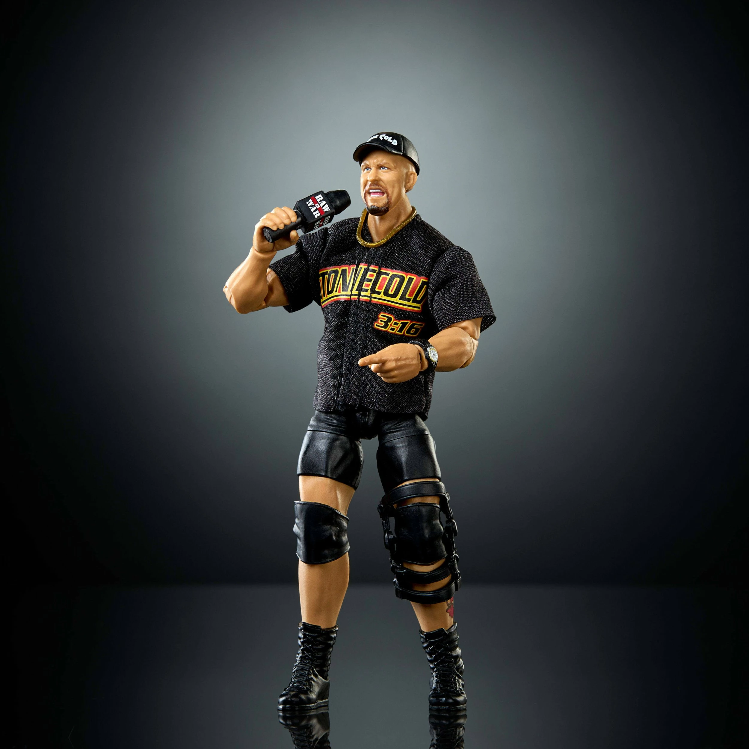 Figurinë aksioni Mattel WWE Elite Collection Stone Cold Steve Austin JHT52, 15 cm, me aksesorë
