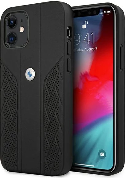 Mbështjellës BMW Curve Perforate për iPhone 12 mini, 5.4", i zi