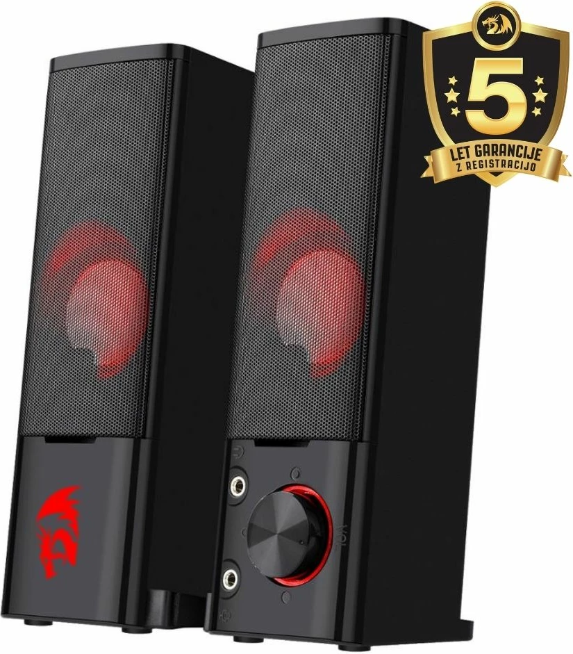 Altoparlantë Redragon Orpheus GS550 2.0 USB + 3.5mm AUX, set 2 copë, i zi