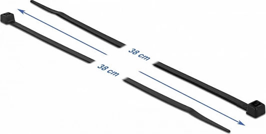 Lidhëse kabllosh DeLOCK 380 mm, 4.8 mm, rezistente në të ftohtë, 100 copë, e zezë