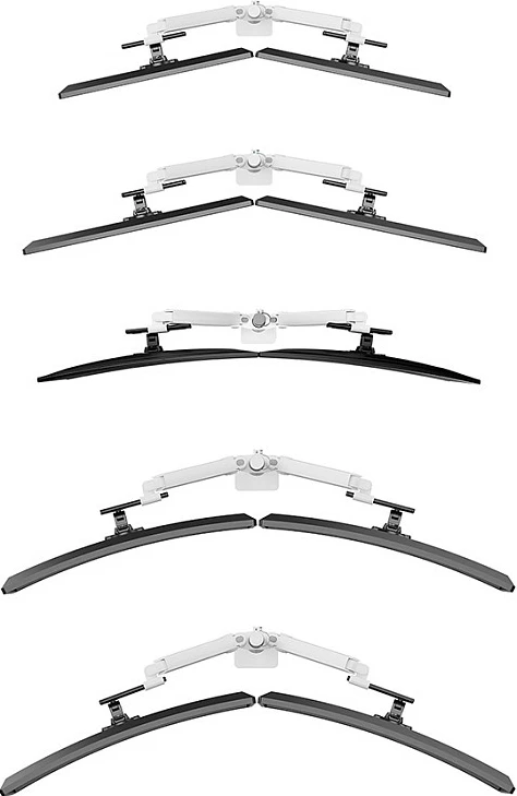 Krah monitori Neomounts DS65S-950WH2, Clamp/Grommet, 11 kg, 61 cm (24"), 86.4 cm (34"), 100 x 100 mm, Bardhë