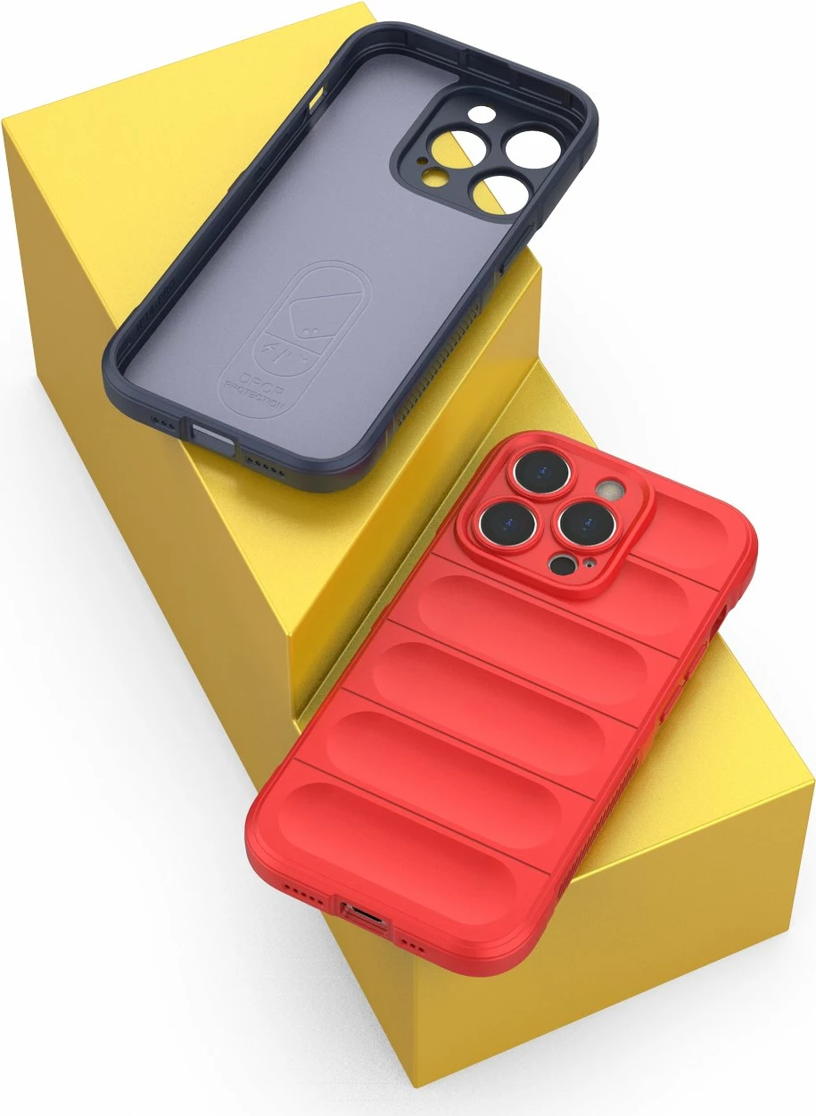 Mbështjellës Hurtel Magic Shield Case për iPhone 14 Pro, elastik, i blinduar, kuq