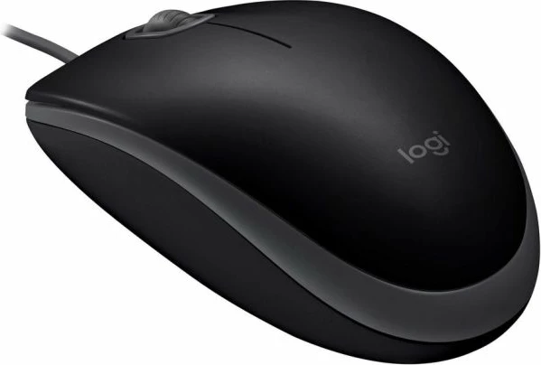 Maus Logitech B110 Silent, me kabllo USB 1.8 m, i zi