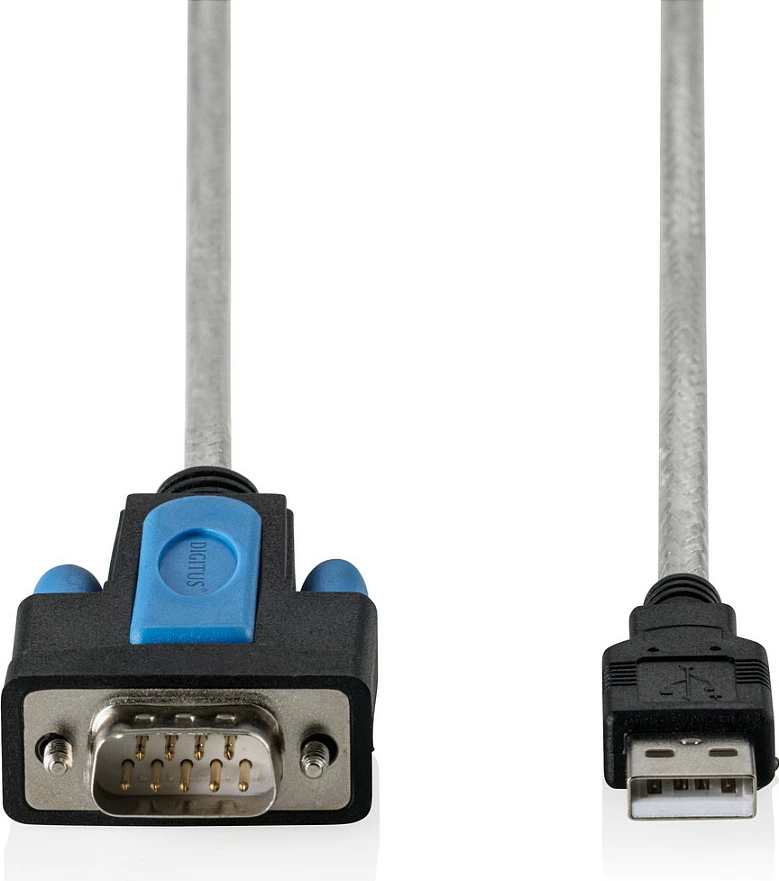 Kabllo adapter USB-A në RS232 Digitus, 1.8 m, FTDI, transparente