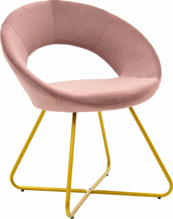 Karrige Valentina metalik e artë me kadife ngjyrë mollë e kalbur