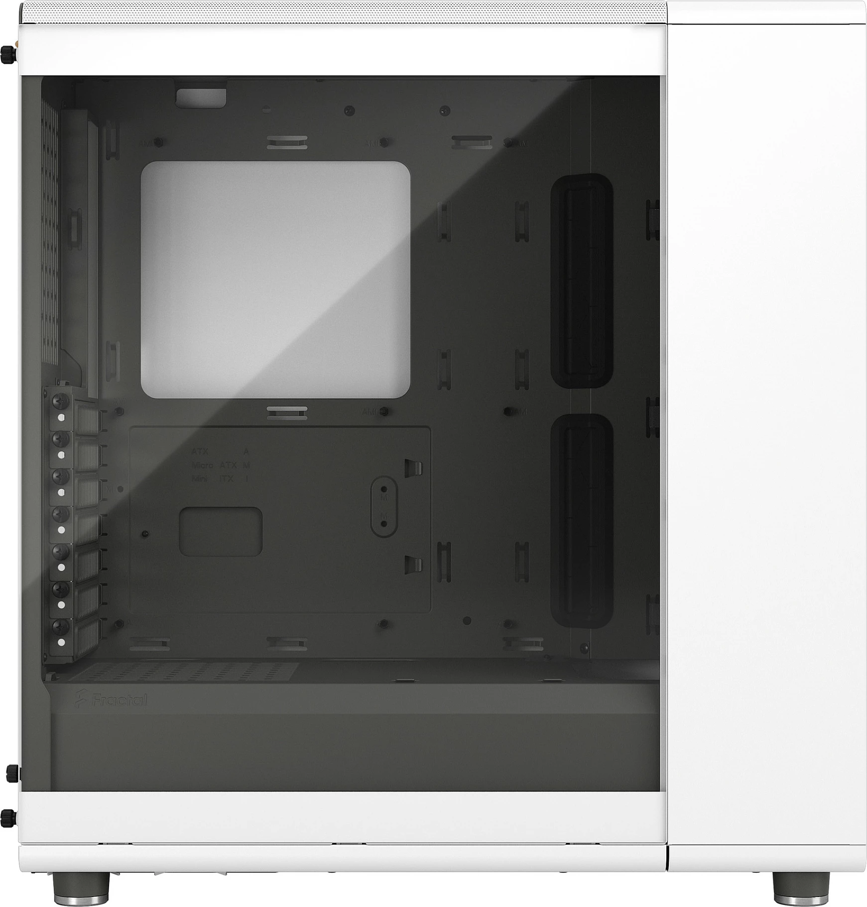 Kasë Fractal Design North Chalk White, Midi Tower, xham i kalitur