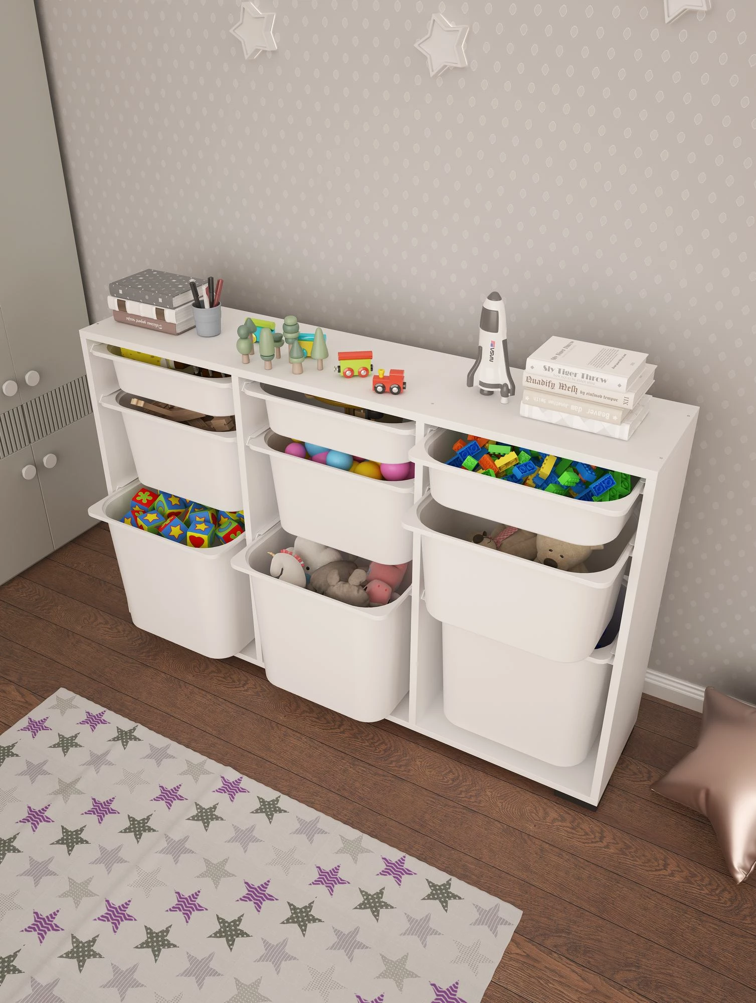 Dollap multifunksional Hanah Home, Bofi, i bardhë