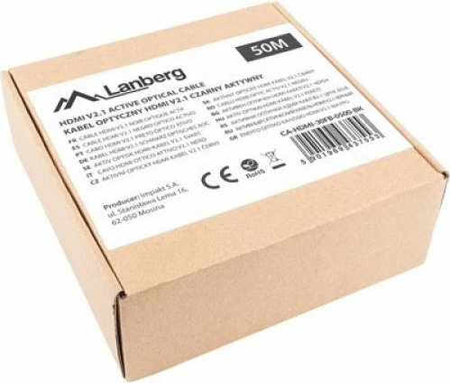 kabllo HDMI Lanberg CA-HDMI-30FB-0500-BK, e zezë, 50m