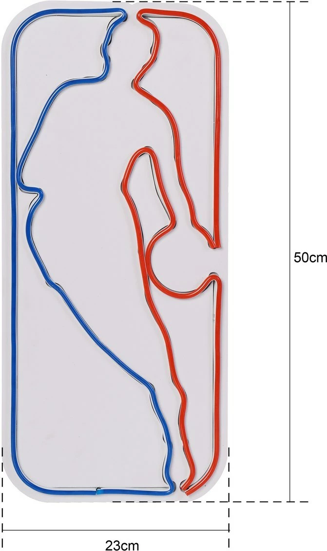 Dritë dekorative plastike LED, logo Jerry West, shumëngjyrëshe
