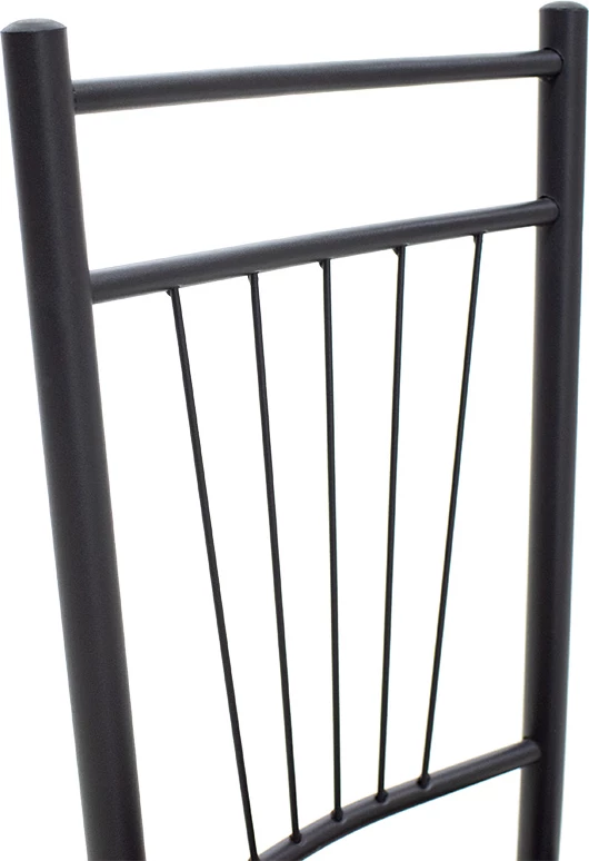 Tavolinë me karrige Roza 5 copë, ngjyrë arre e errët, këmbë të zeza mat, 120x70x75cm