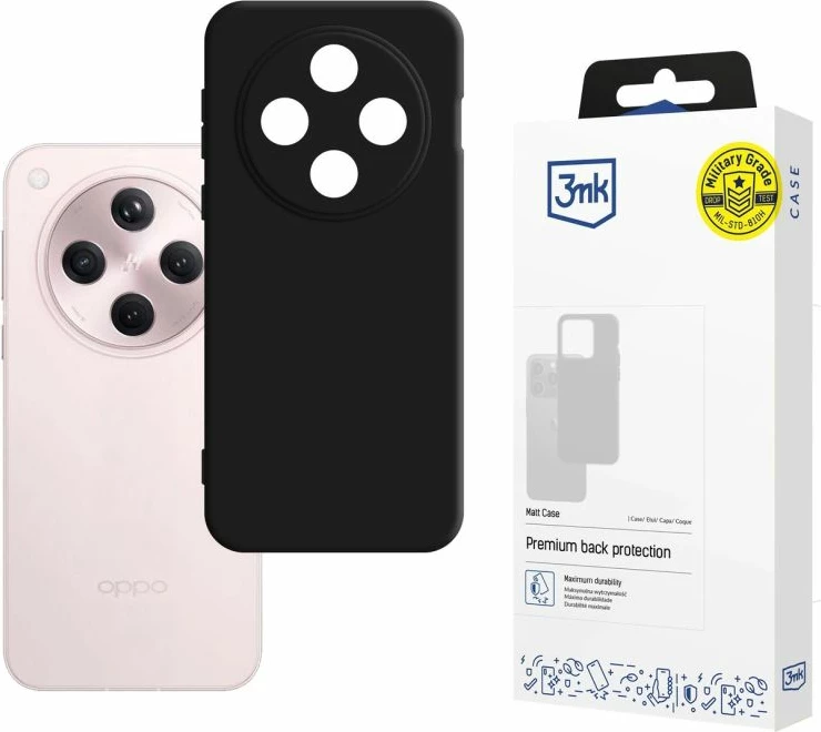 Kllapë telefoni 3mk Protection Matt Case për Oppo Find X8, e zezë