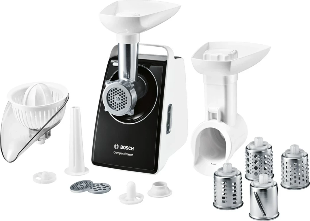 Makinë mishi Bosch MFW3850B, 500 W, Bardhë, Zi