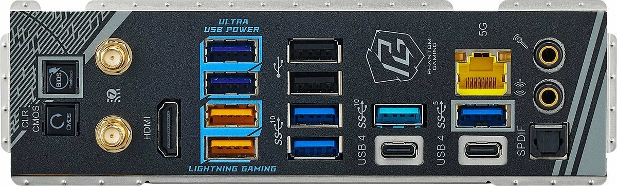 Pllakë amë ASRock X870E Nova WiFi Phantom Gaming ATX DDR5 256GB Wi‑Fi 7 USB4, e zezë/vjollcë, me antenë Wi‑Fi dhe kabllo SATA