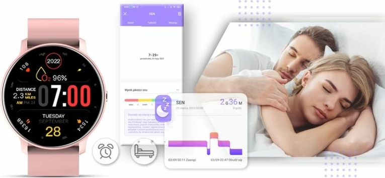 Smartwatch Giewont për femra, rozë