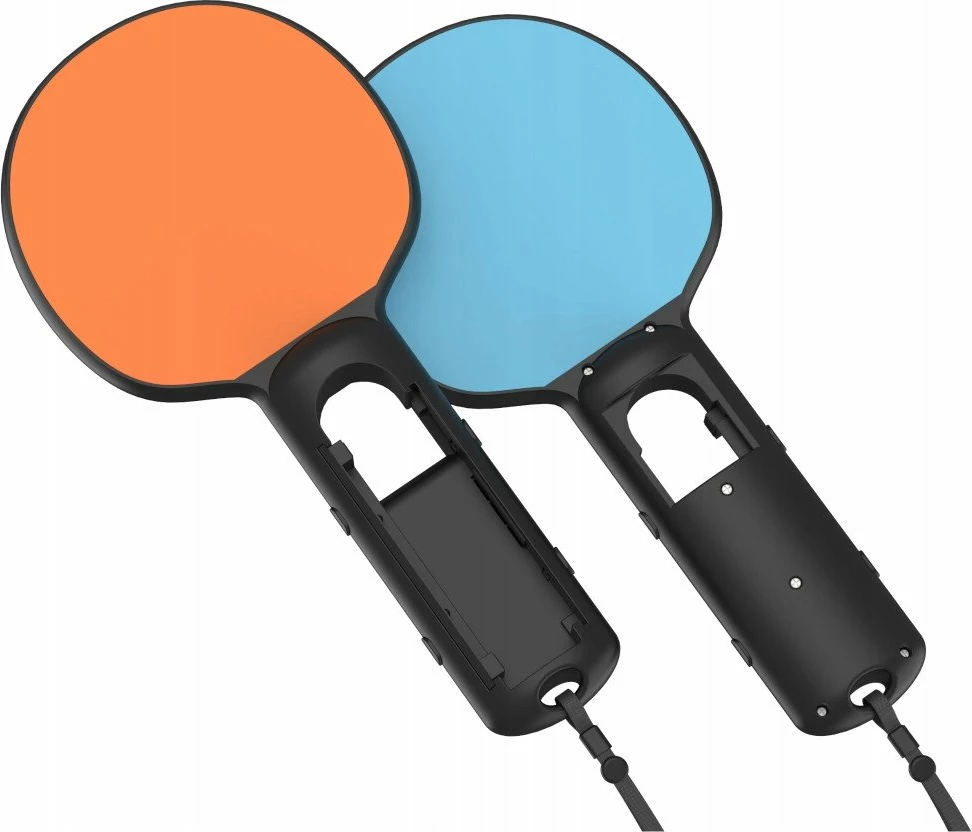 Mbajtës Joy-Con Yaxo Joy-Con Holder Tennis Set YGTSJCH01CM, kompatibil me Nintendo Switch 2/Switch/Switch OLED, Inferno Orange & Hydro Blue, set 2 copë