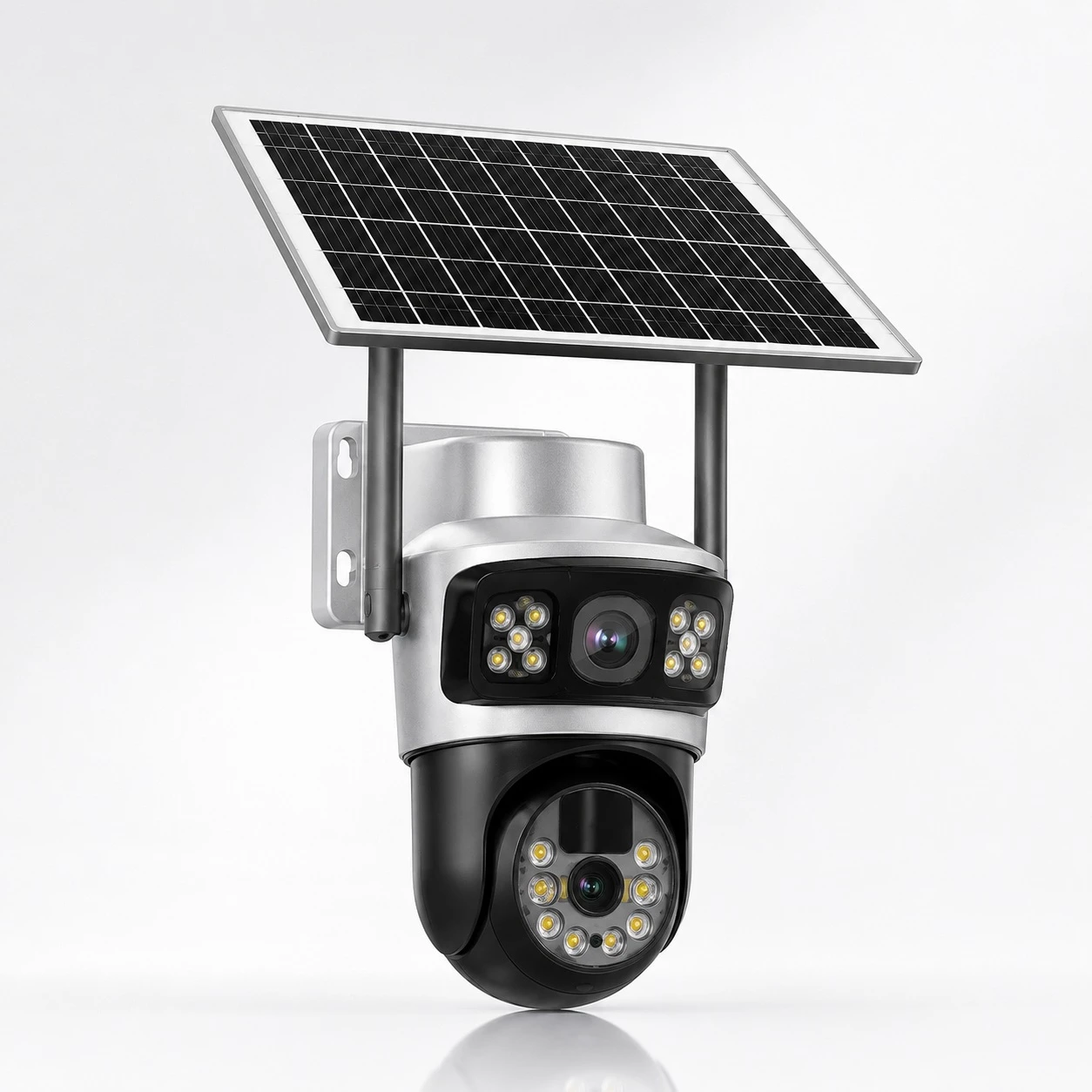 Sistem Kamerash Sigurie V380 Solar me Lente të Trefishta (PTZ)