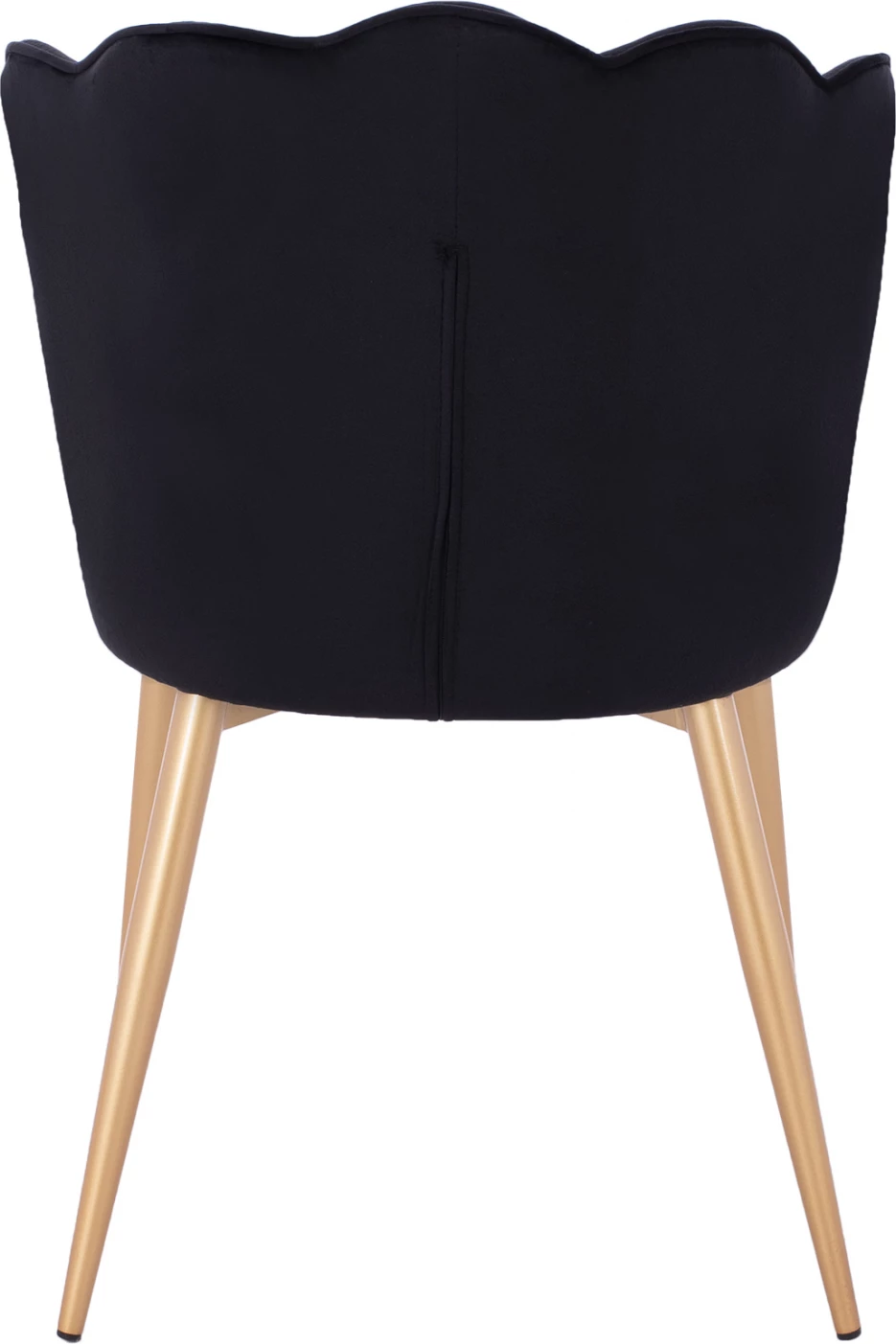 Karrige FH8737.04 kadife e zezë me kornizë metalike të artë 48x48x85 cm., set prej 2 copë