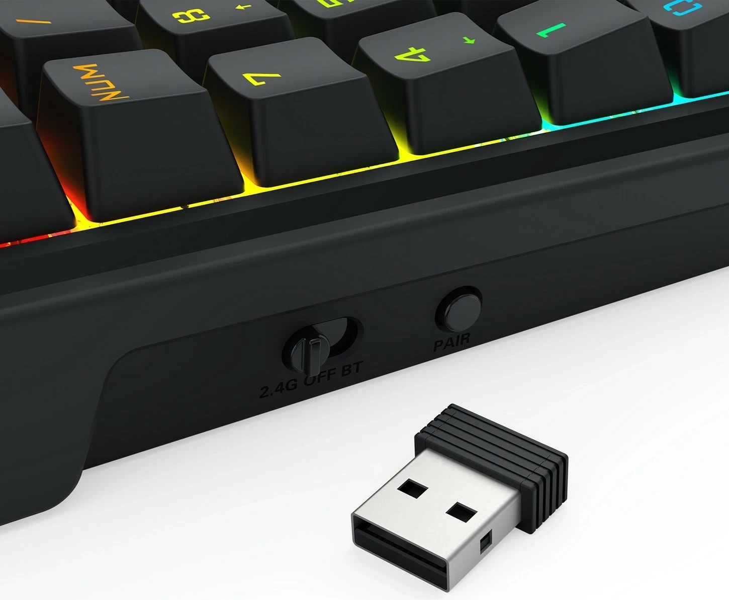 Tastierë mekanike Redragon Cove K733-RGB-WL, RGB, wireless/wired, e zezë 7