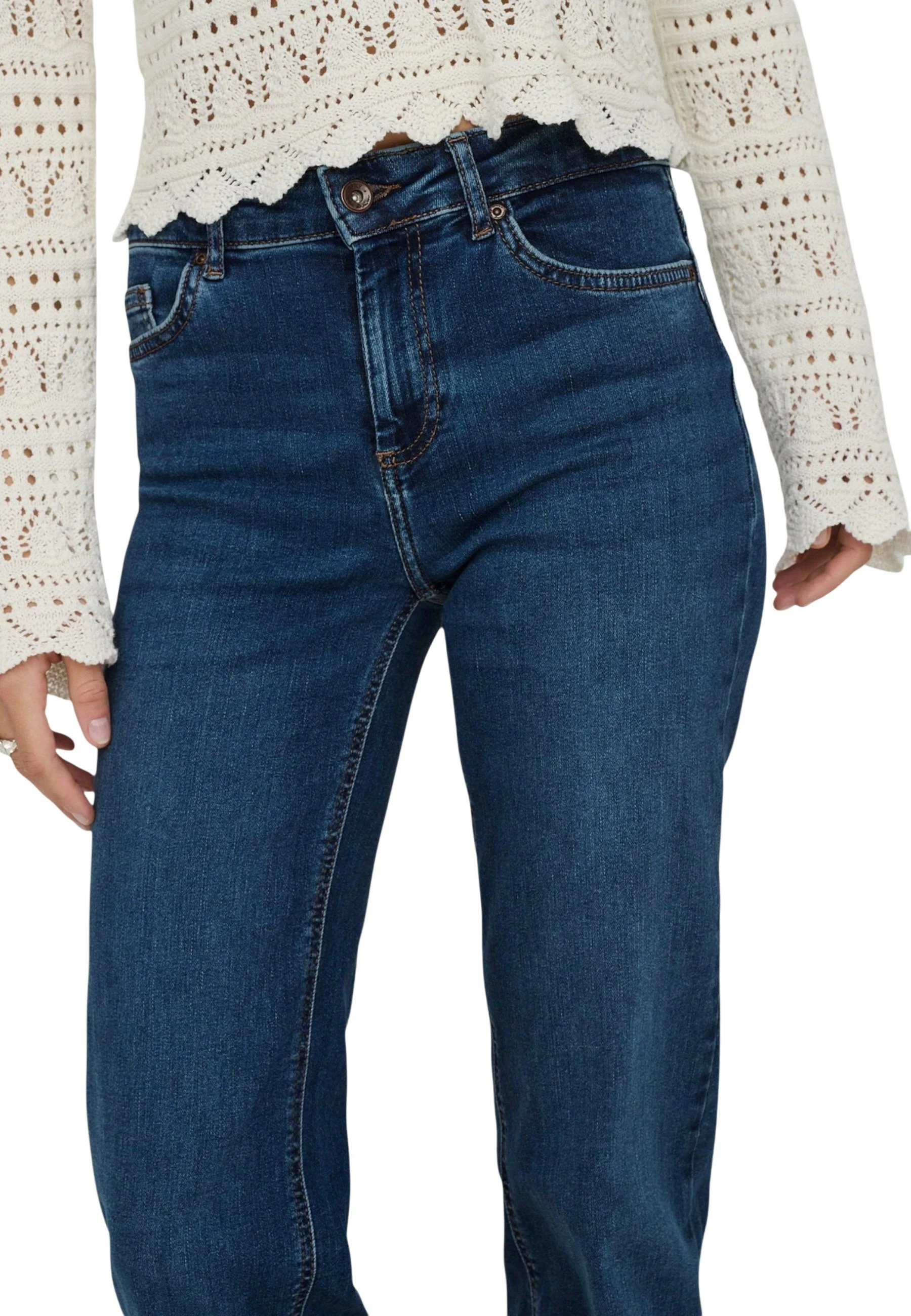 Xhinse për femra Only ONLBLUSH MID STRAIGHT DNM TAI021, denim e errët [Madhësia: XL/32]