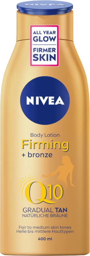 Losion trupi për femra Nivea Q10 Firming + Bronze, 400ml
