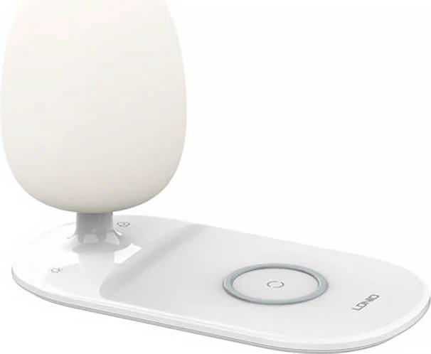 Llambë nate me karikim wireless Qi LDNIO Y3, e bardhë