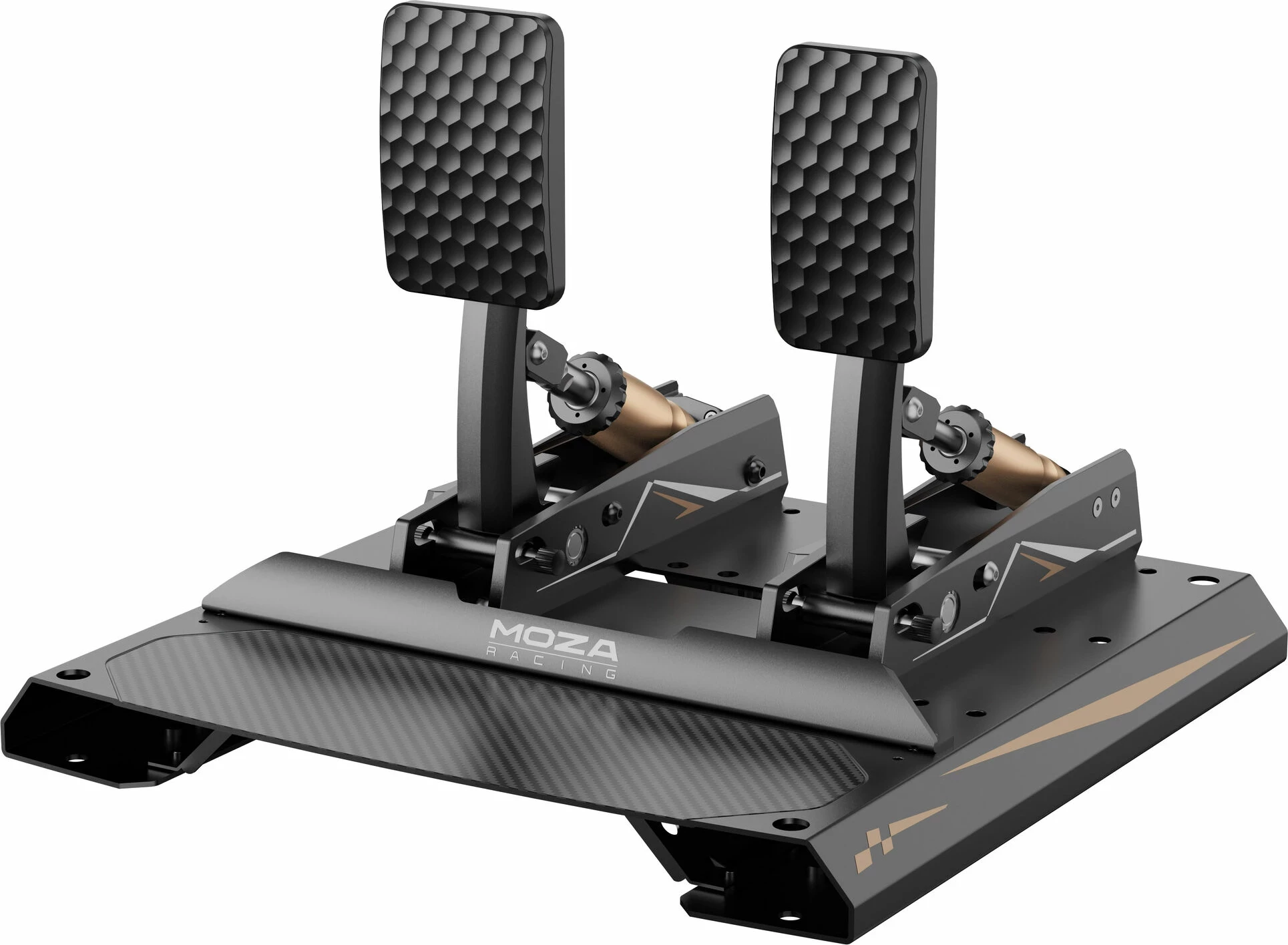 Pedale sim racing Moza CRP2 RS066, 2-pedalësh (gaz + frena), Load Cell 200 kg, USB, të zeza