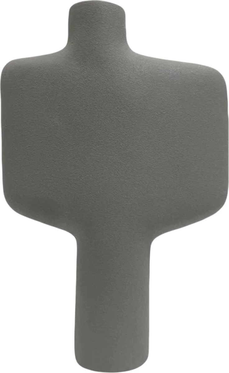 Dekor tavoline prej qeramike, seri ARKEN, FH4622.03, gri mat, 22x8x34.5 cm