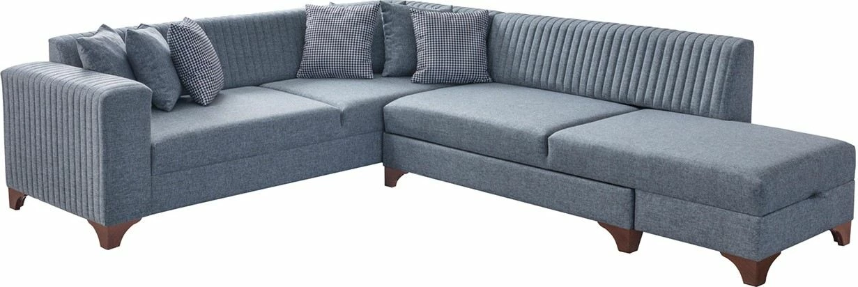 Kënd-sofë krevati, gri, West Right, Atelier del Sofa