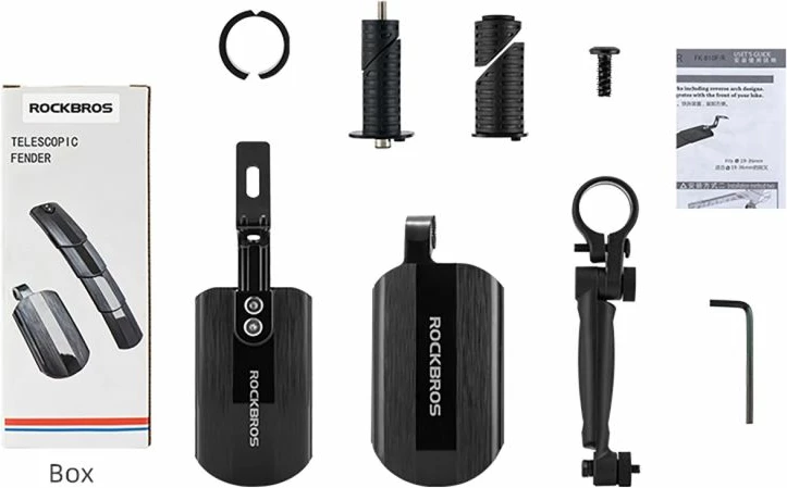 Set mbrojtësesh për biçikletë Rockbros FK-810, të zeza