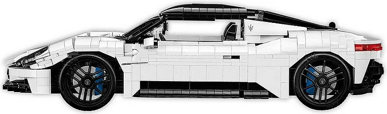 Blloqe ndërtimi Cobi Maserati MC20, 2269 copë, shkallë 1:12, bardhë/zi