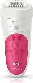 Epilator Braun Silk-épil 5 5-500, Wet & Dry, 28 piskatore, 2 shpejtësi, Pink/White
