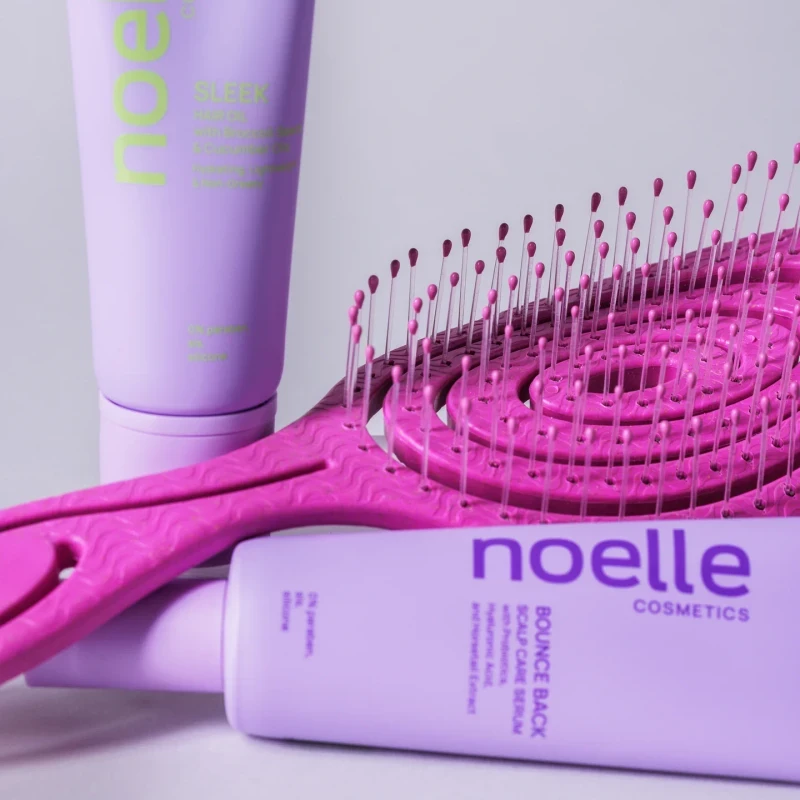 Noelle Eco-Friendly Hairbrush Pink Spiral