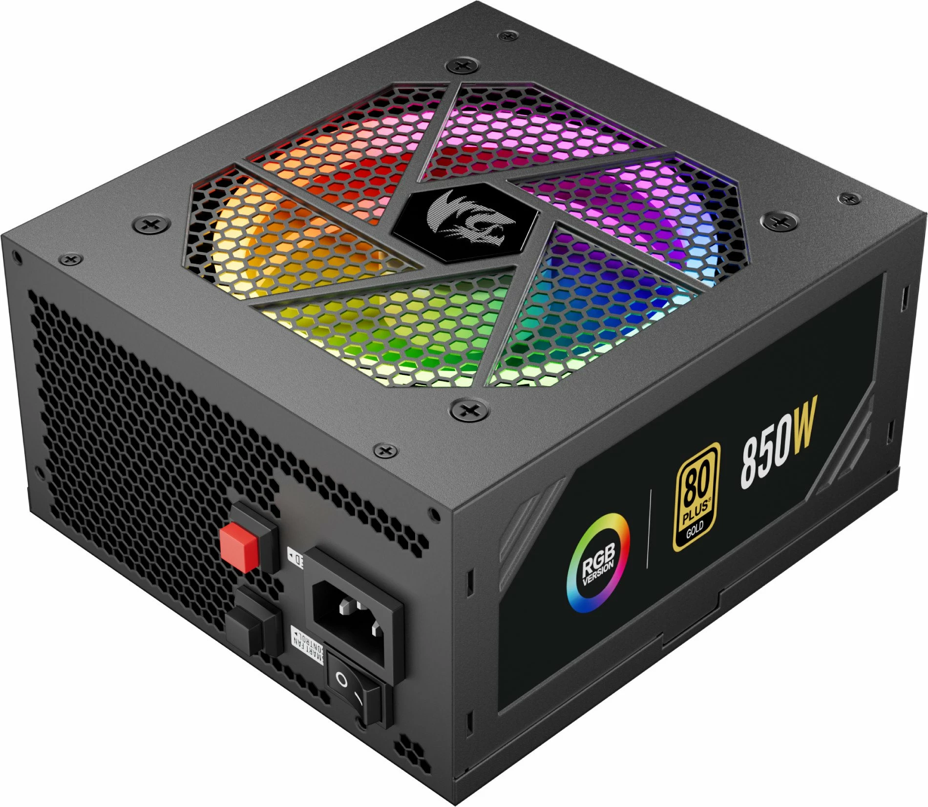 Furnizues rryme ATX Redragon GC-PS007-1-V2 850W 80 Plus Gold, plotësisht modular, RGB, i zi