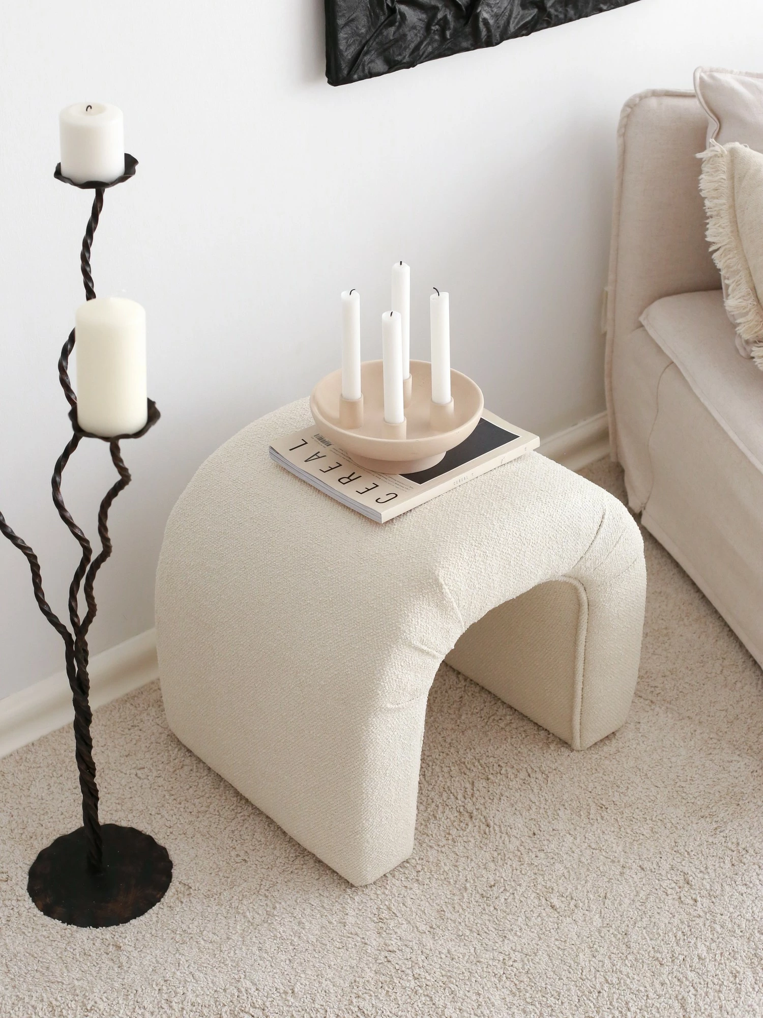 Puf Atelier del Sofa, teddy krem
