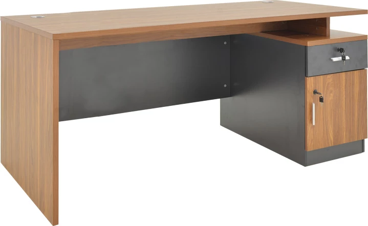 Tavolinë profesionale për zyre Oscar, ngjyrë arre-gri e errët, 180x90x76cm