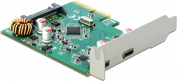 Kartelë zgjerimi PCIe DeLOCK 90397, 2x USB-C USB 3.2 Gen2 10Gbps, low-profile