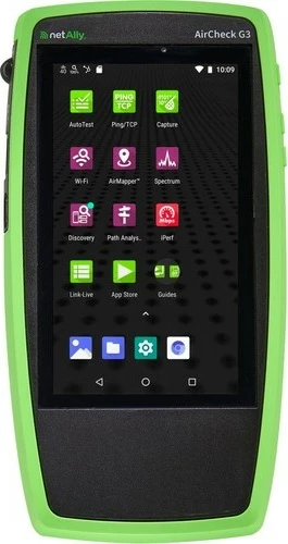 Pajisje testimi rrjeti NetAlly AirCheck G3E, Wifi6, me holster, jeshile