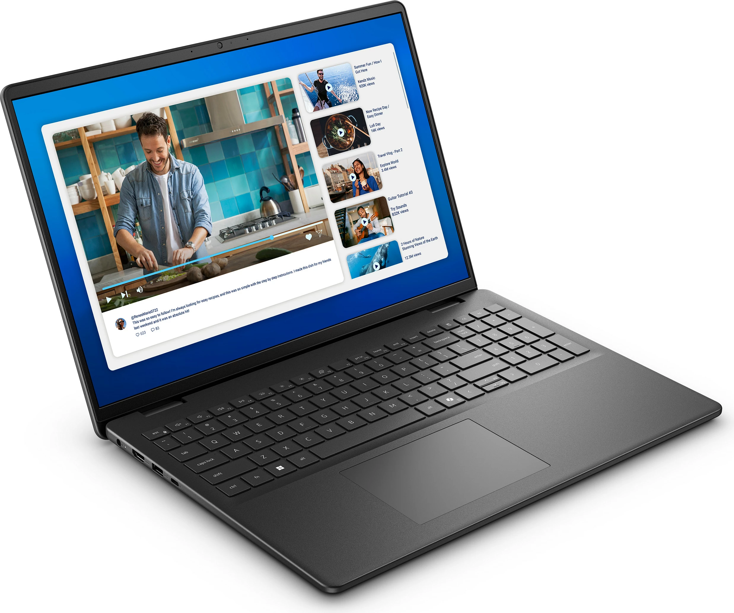 Laptop Dell 16 DC16250, 16", Intel Core 5 120U, 16GB RAM, 512GB SSD, Windows 11 Home