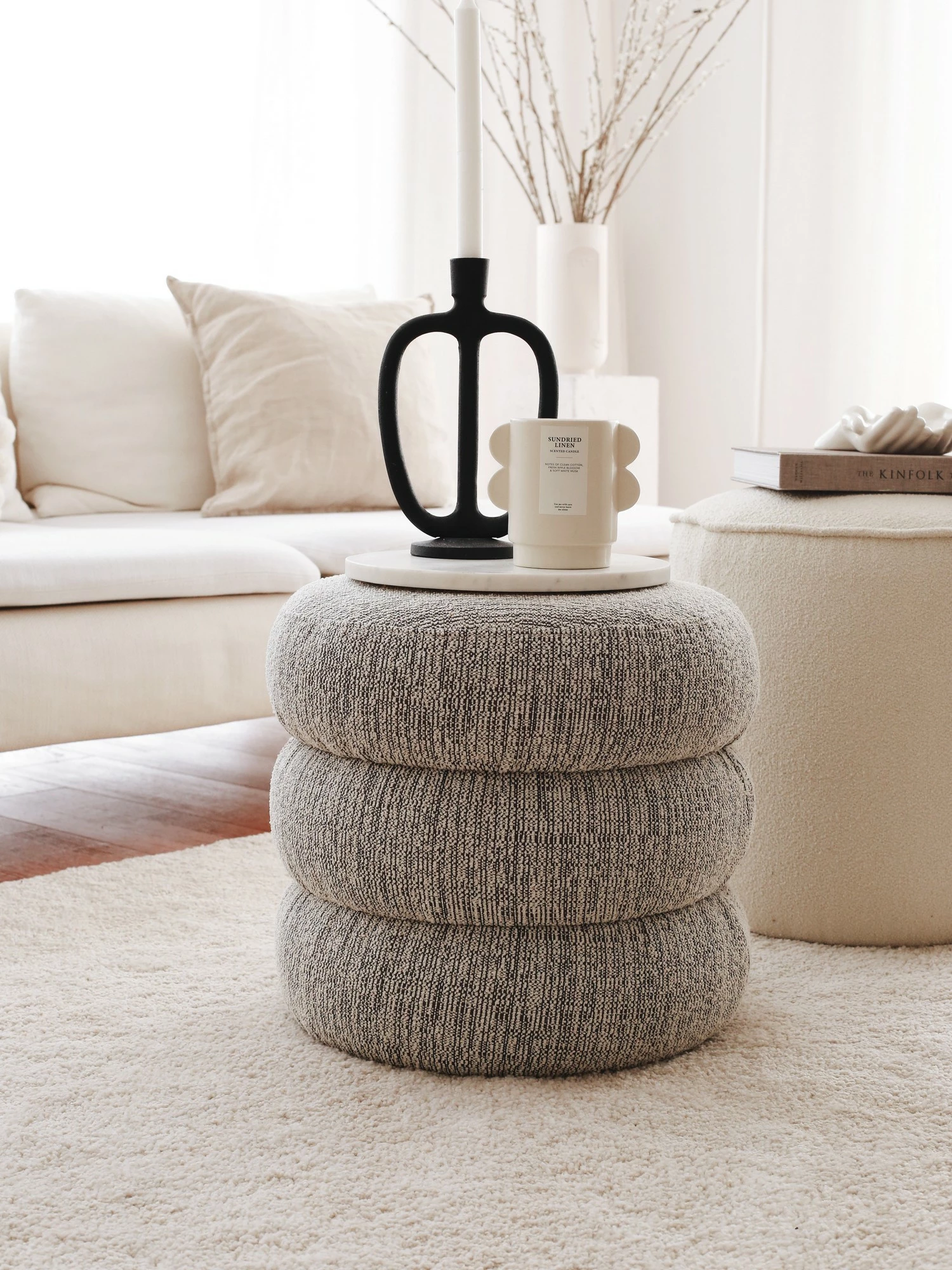 Puf Atelier del Sofa, Boum, ngjyrë gri
