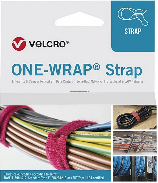 Shirit lidhës për kabllo VELCRO ONE-WRAP 20mm x 150mm, 100 copë, i verdhë