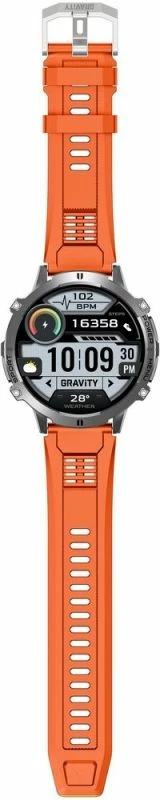 Smartwatch Gravity GT42-4 për meshkuj, rrip grafit + byzylyk