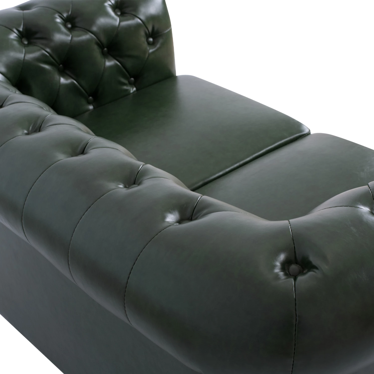 Divan 2 vendesh T.Chesterfield FH3010.08 PU Jeshile Cypress 150x90x72cm