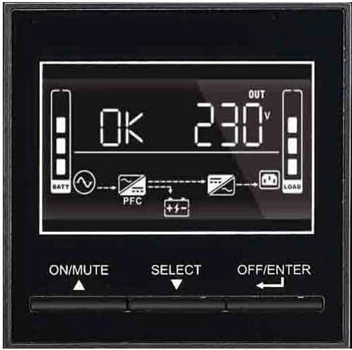 UPS TECNOWARE EVO DSP PLUS FGCEDP1202RTIEC 1200VA Rack/Tower, IEC C13, e zezë