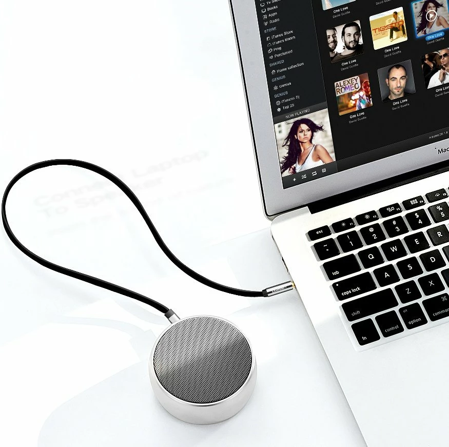 Kabllo audio AUX Ugreen AV119 10596, 0.5m, mini jack 3.5mm, e zezë