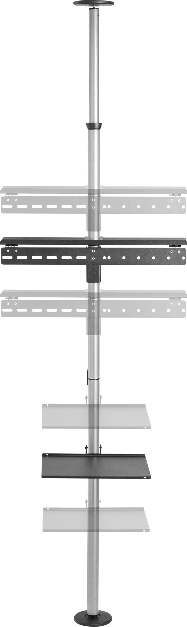 Mbajtës TV/Monitor EQUIP 650621, 37-70", VESA 600 x 400, 30 kg, i zi/inoks