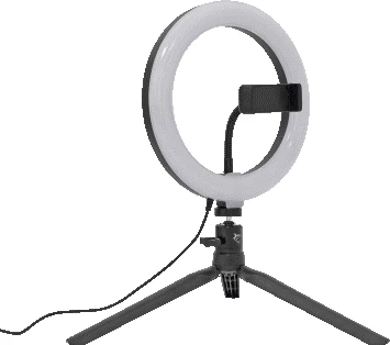 Tripod me dritë rrethore White Shark, i zi