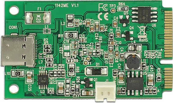 Modul Mini PCIe DeLOCK 95259, USB-C USB 3.2 deri 10 Gbit/s, full-height