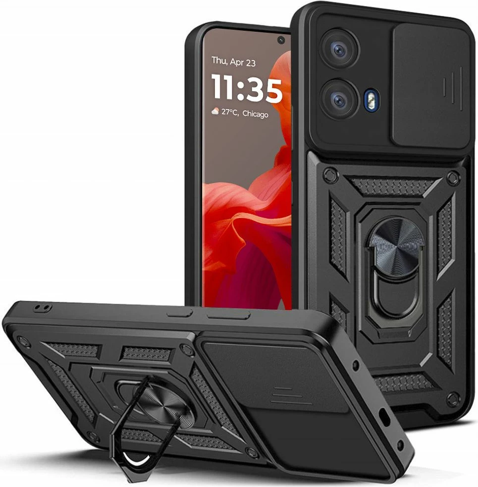 Mbështjellës Tech-Protect Camshield Pro për Motorola Moto G85 5G, i zi