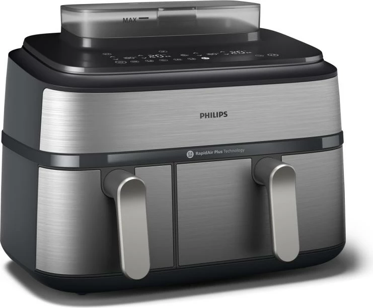 Fritezë me ajër Philips NA555/00 dual basket 9L 2750W, argjendtë